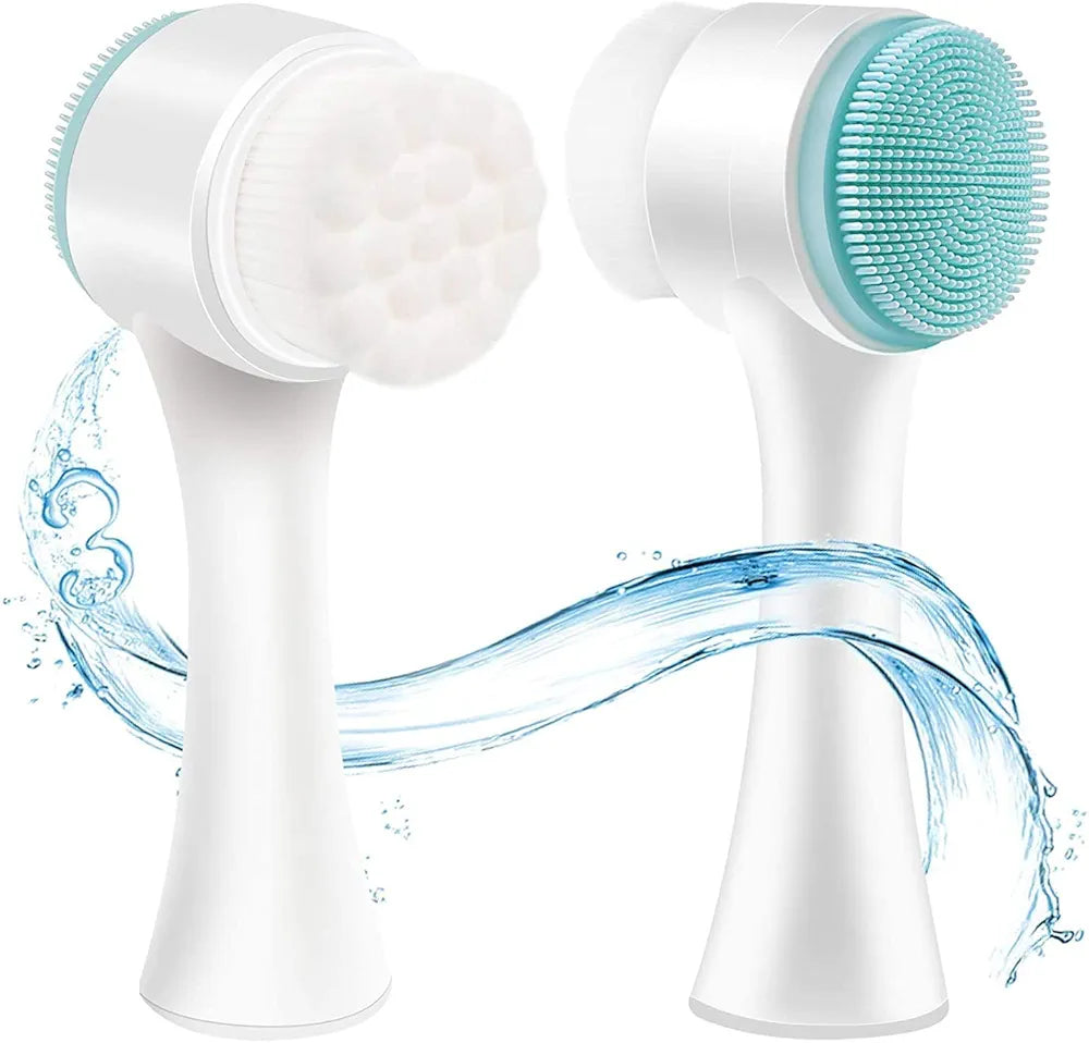 Manual Facial Cleansing Brush, 2-in-1 Skin Care Face