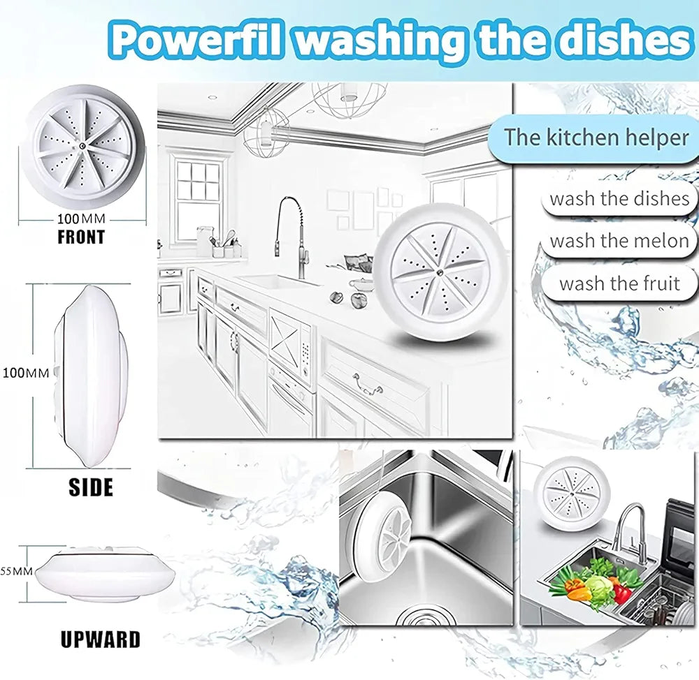 Portable Ultrasonic Washing Machine