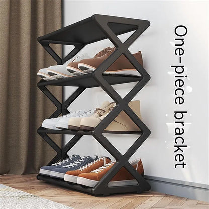 4 Layer X-Shaped Shoe Rack