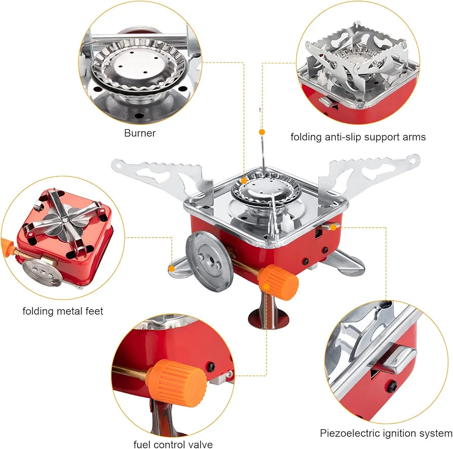 Stove With Jetboil Piezo Ignition,Collapsible Pocket Rocket Backpacking Stove