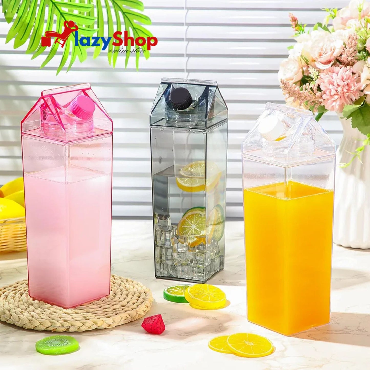 Acrylic Food Grade Milk Bottle (500ML)