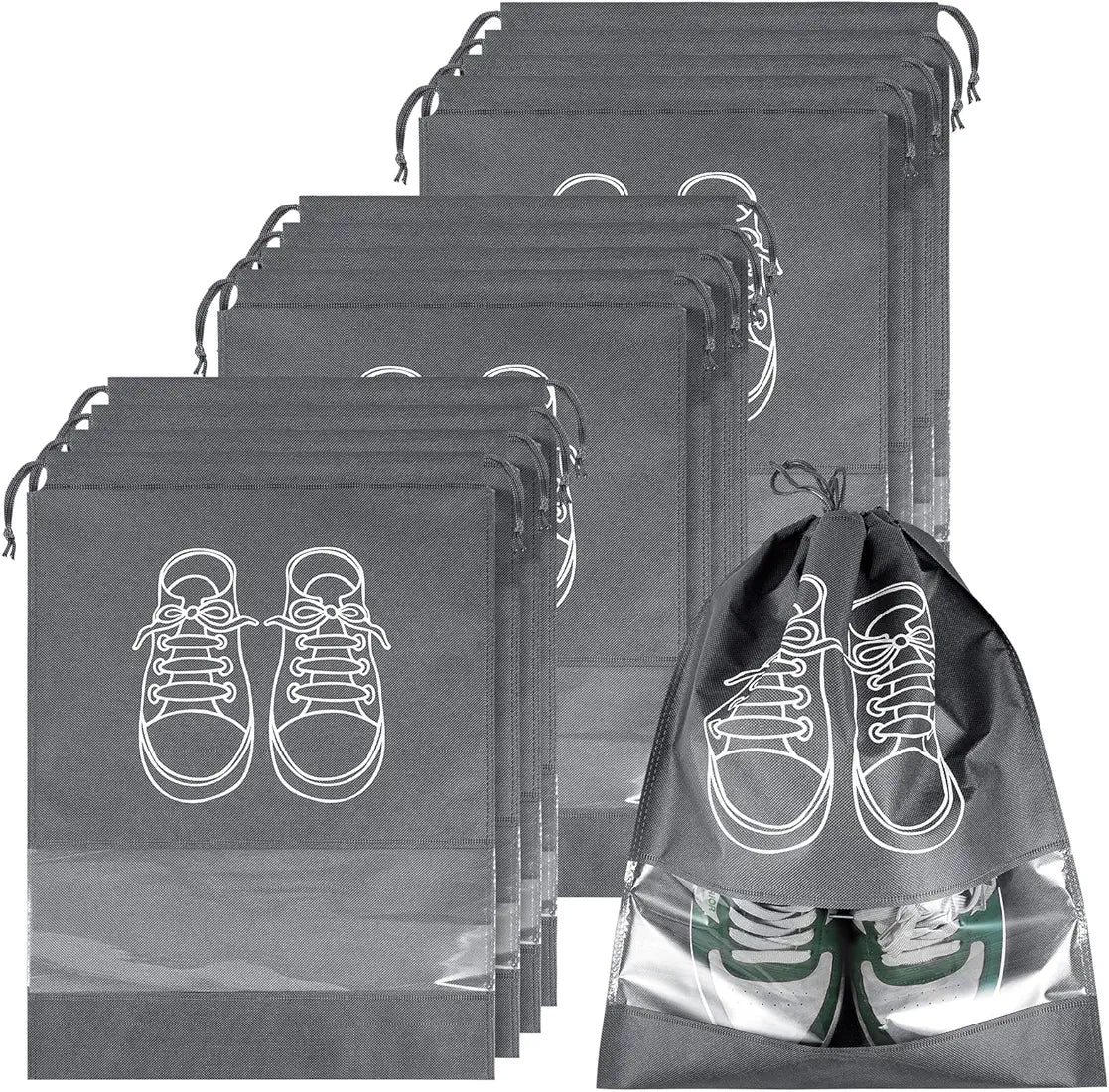 Pack Of 5 Waterproof Travel Shoe Bag