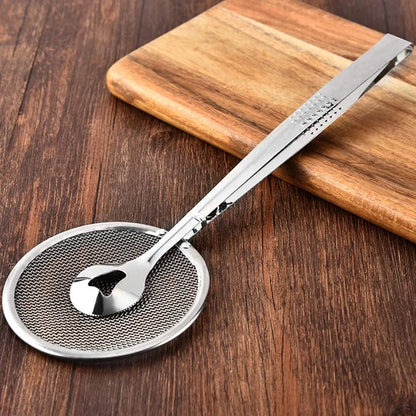 Multi-functional 2 in 1 Fry Tool Filter Spoon Strainer With Clip