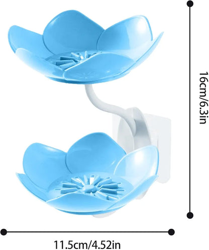 Flowers Shape Wall Mounted Bathroom Soap Dishes for Shower, Bath