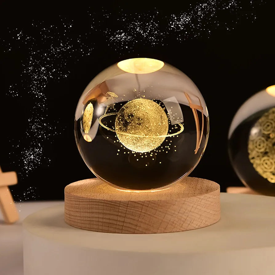 3D Galaxy Crystal Ball Night Light