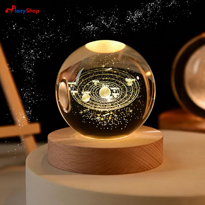 3D Galaxy Crystal Ball Night Light