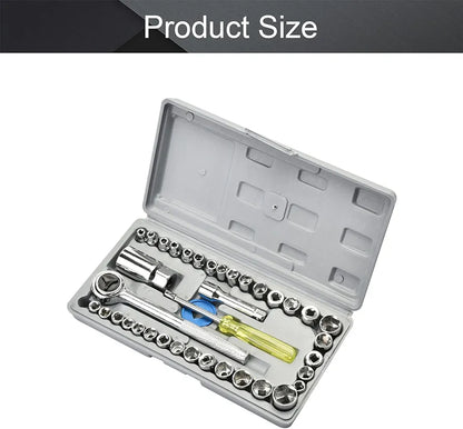 Aiwa Multi-Purpose 40 pcs combination socket wrench set