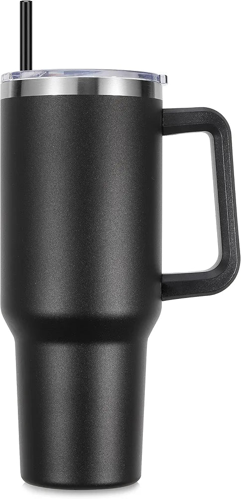 Stainless Steel Water Bottle Tumbler With Handle and Straw